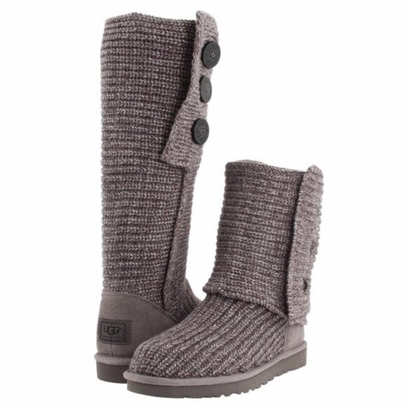 UGG Australia | Cardi Knit Boots in Gray | Size 7 - Picture 1 of 10